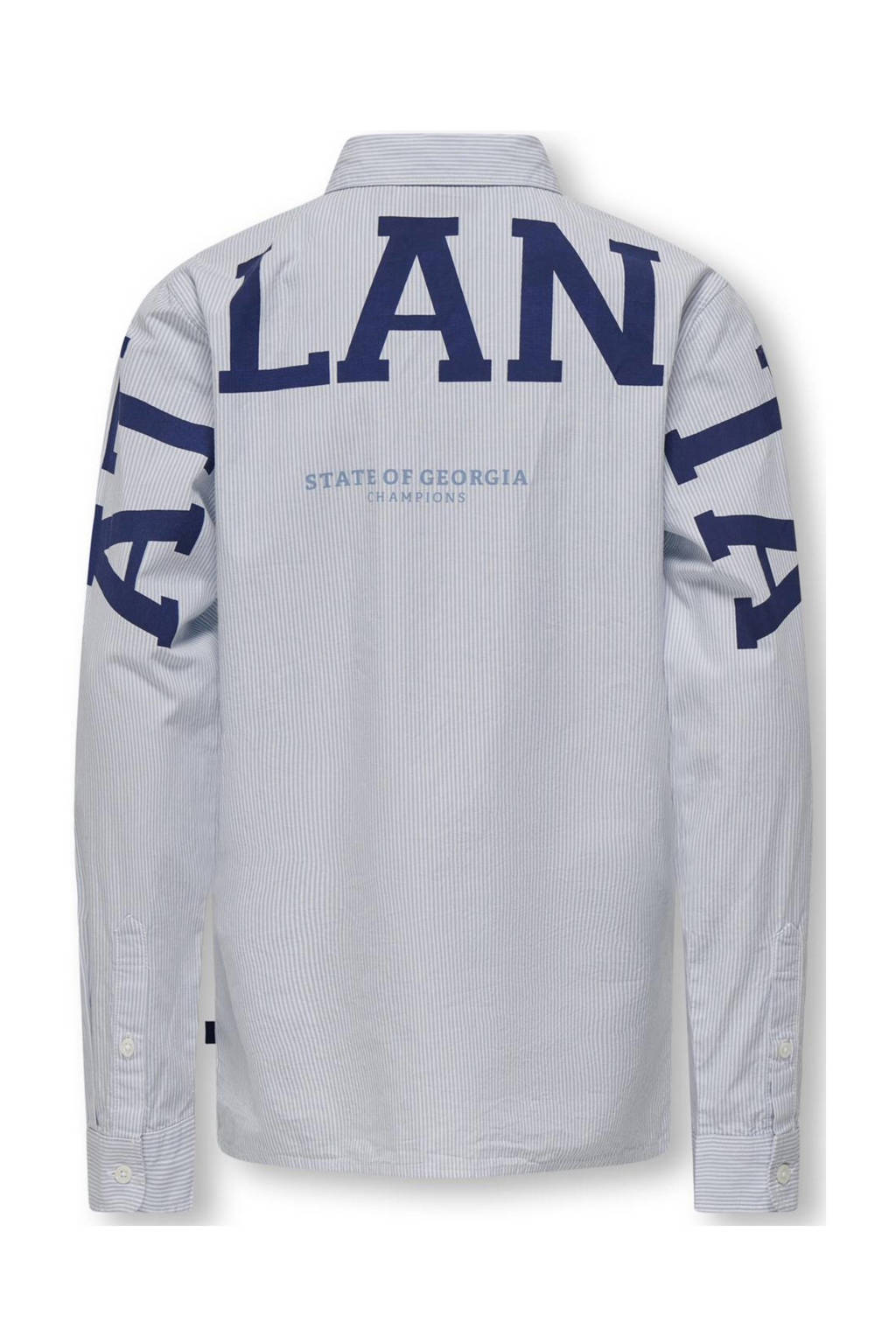 ONLY overhemd KOBNIELS met backprint blauw