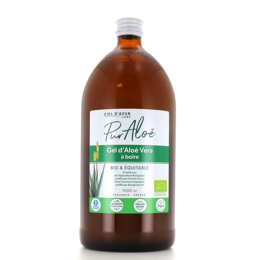 Gel aloe vera à boire Pur Aloe - Confort digestif, brûlures d'estomac