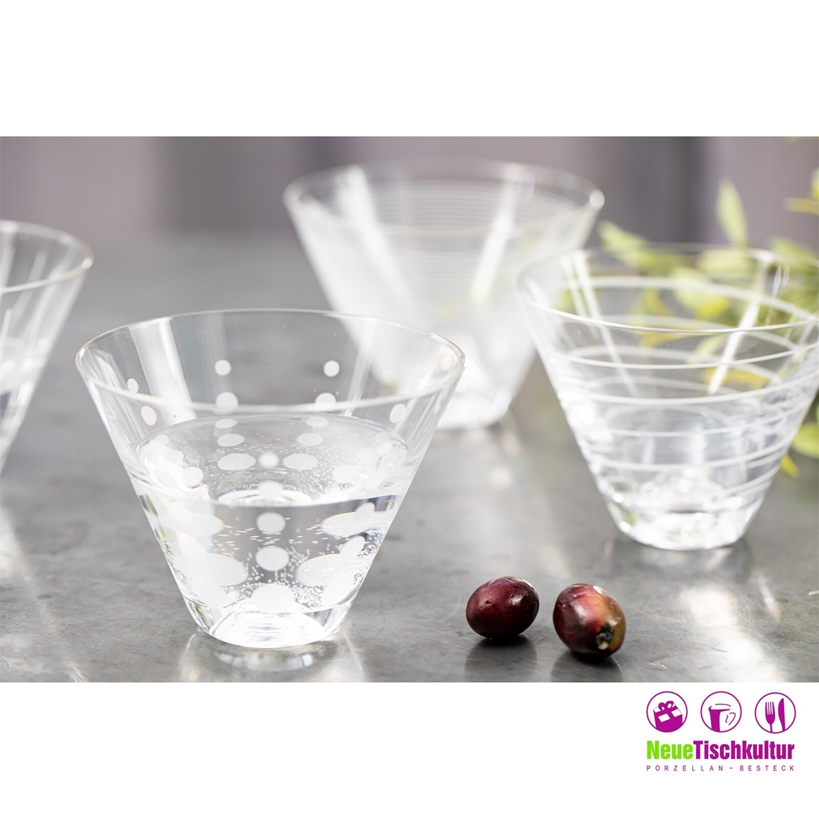 neuetischkultur Martini Gläser-Set, 4-teilig, graviert Mikasa Cheers