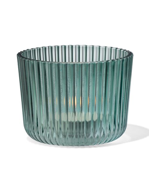 porte-bougie M verre nervuré