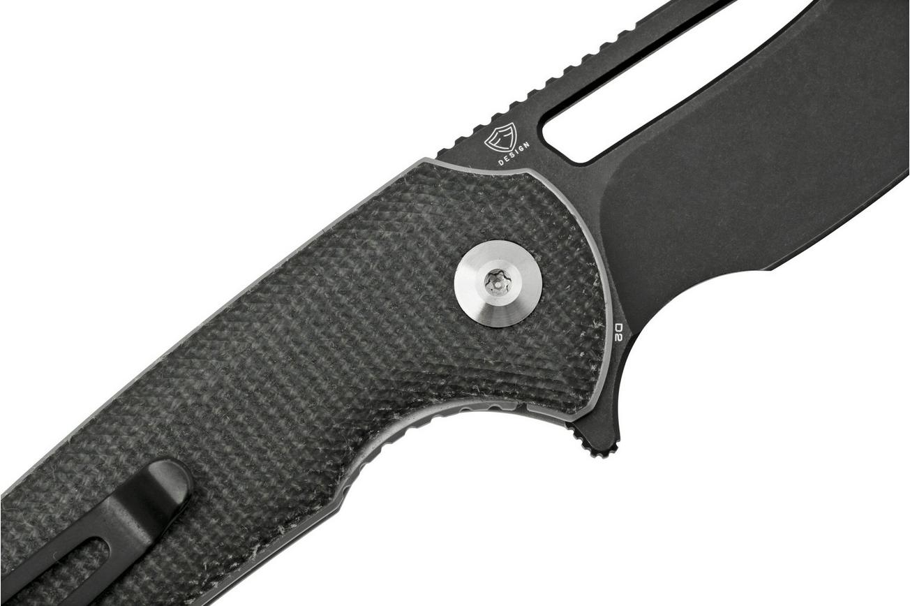 Civivi Odium C2010G Black, Dark Green Micarta zakmes, Ferrum Forge design