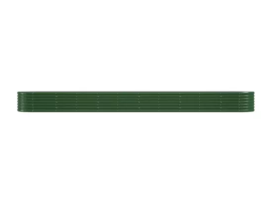 Lit surélevé de jardin Acier enduit de poudre 440x80x36 cm Vert