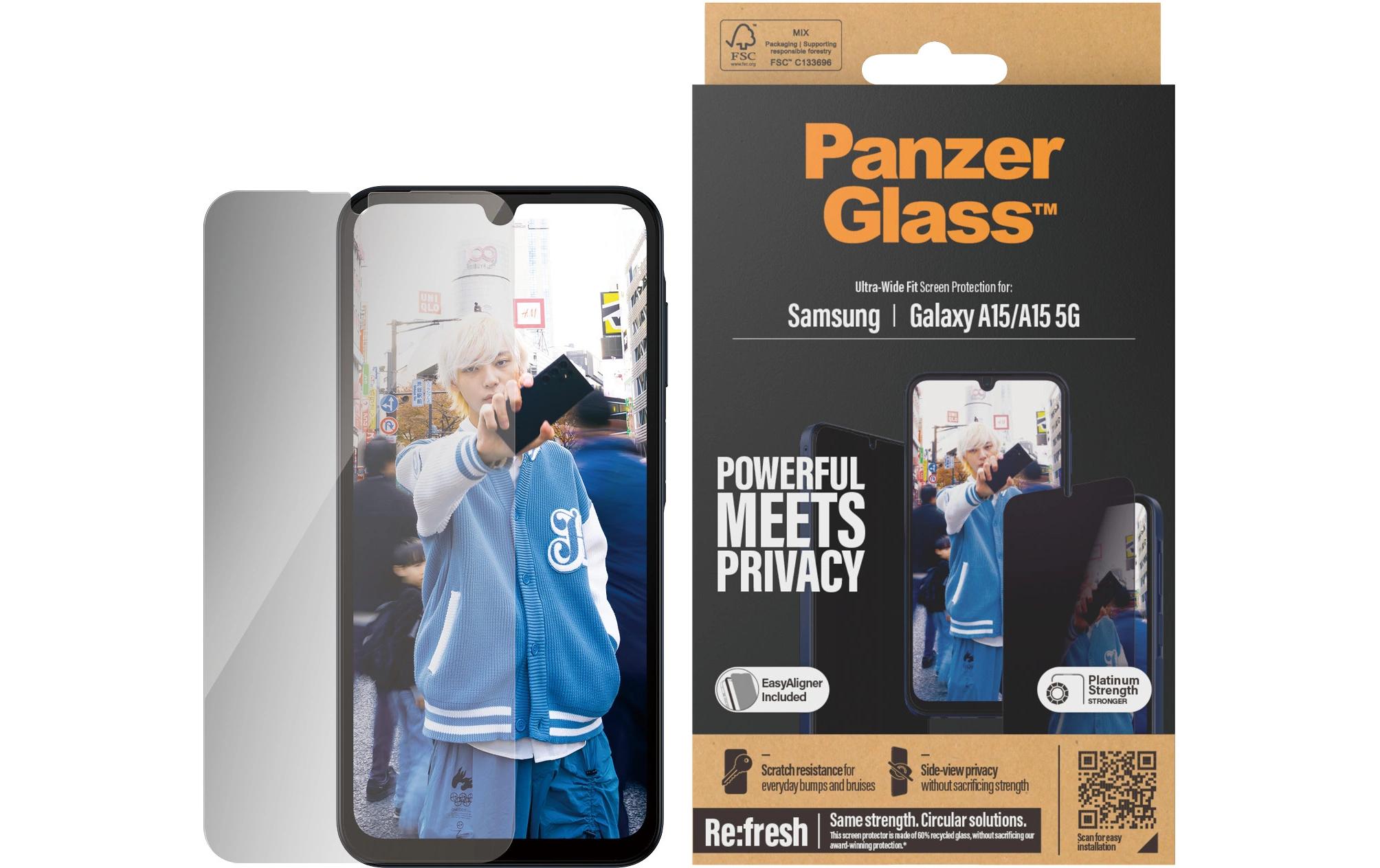 Displayschutz Ultra Wide Fit Privacy Galaxy A15 / A15 5GDisplay-Schutzfolie für das Samsung Galaxy A15/Galaxy A15 5G