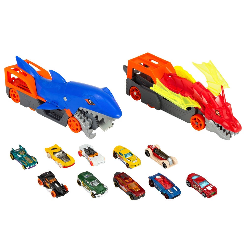 Hot Wheels City Battle Creature Transports Spielsets und Fahrzeuge