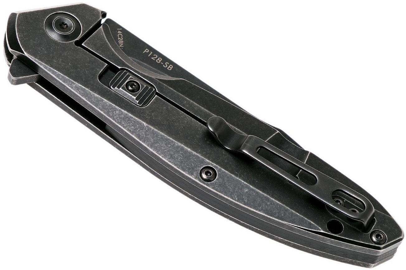Ruike P128-SB zakmes, Blackwashed finish