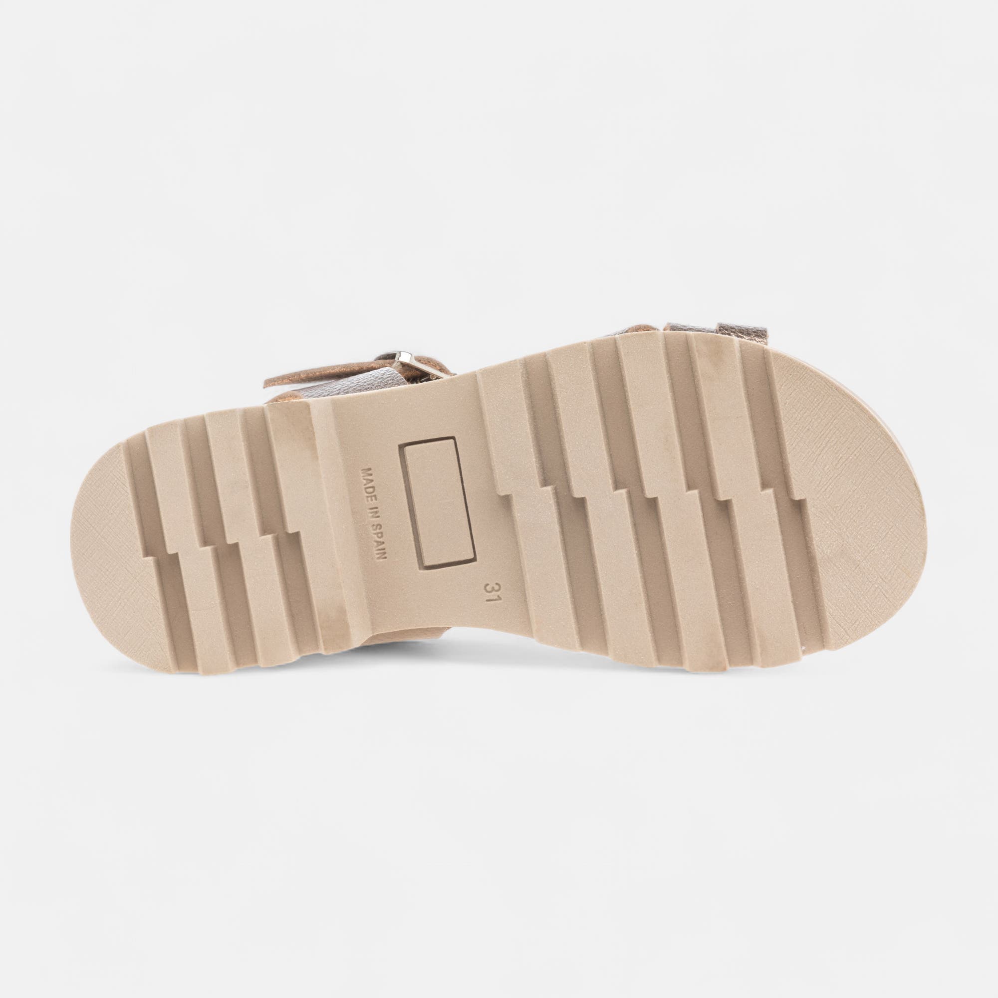 Sandales Fille en cuir or