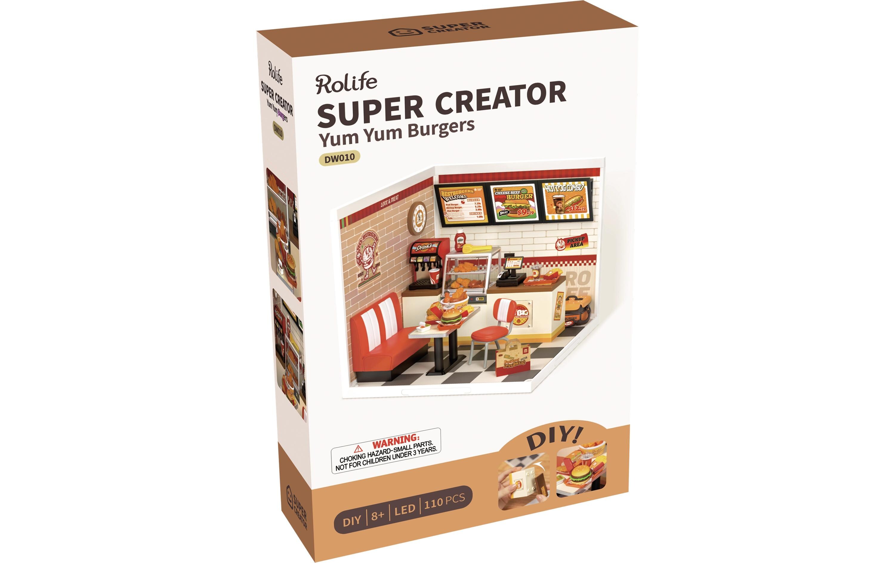 Bausatz Yum Yum Burgers3D-Puzzle aus lasergeschnittenen Holzteilen