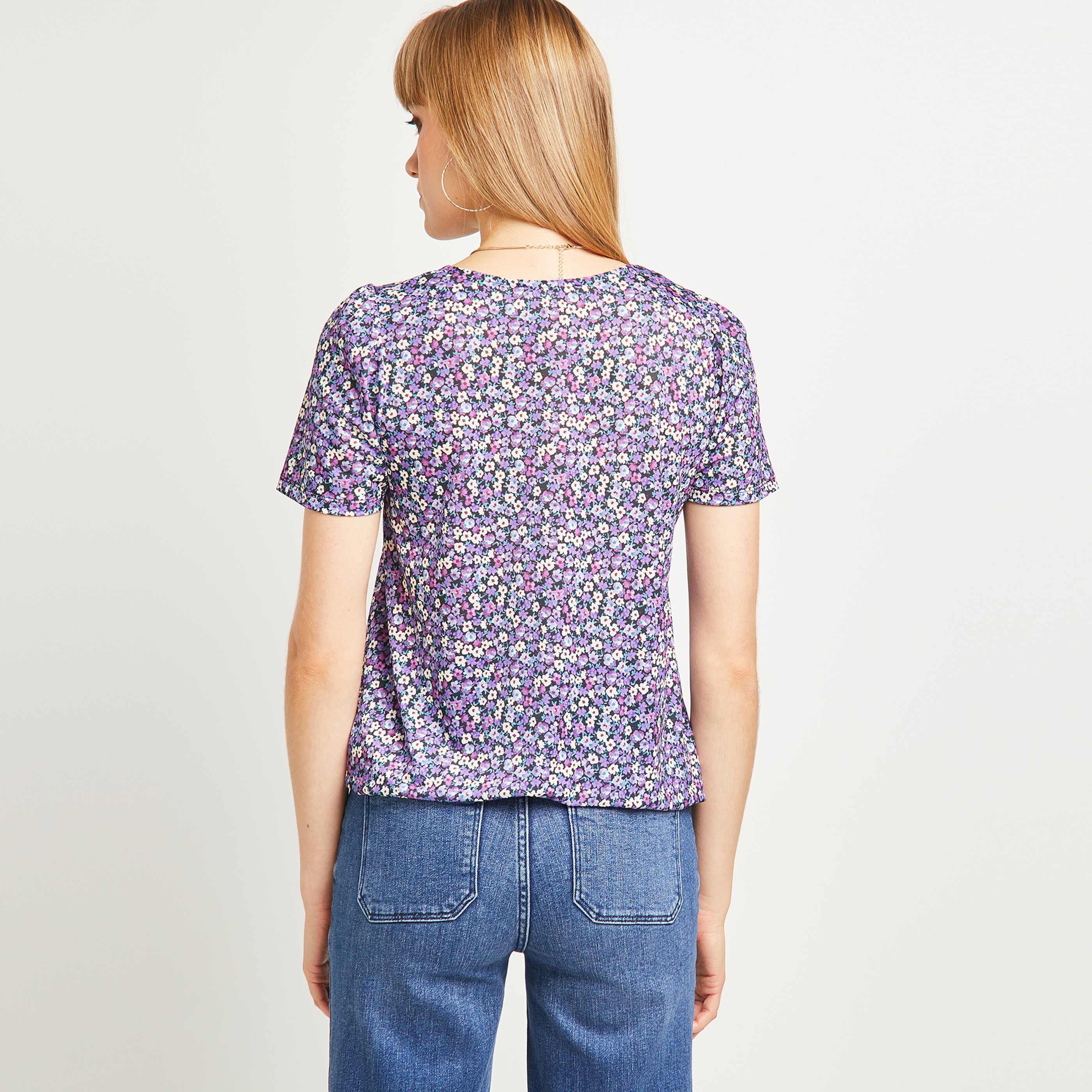 Tshirt imprimé femme - VIOLET