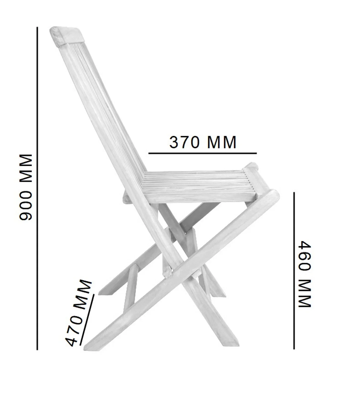 Kaféstoler Teak 2 pk