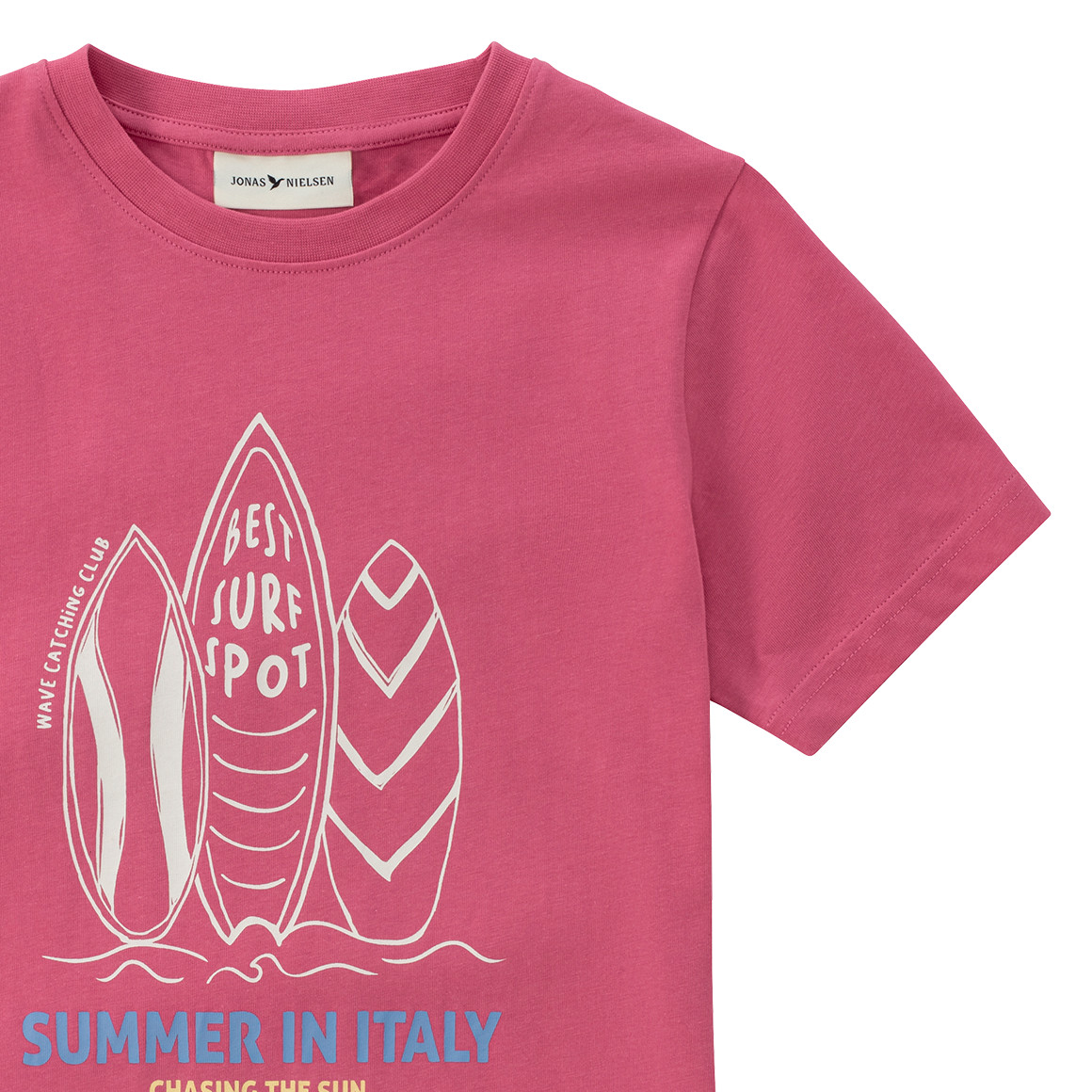 Jonas Nielsen Jungen T-Shirt mit großem Print pink