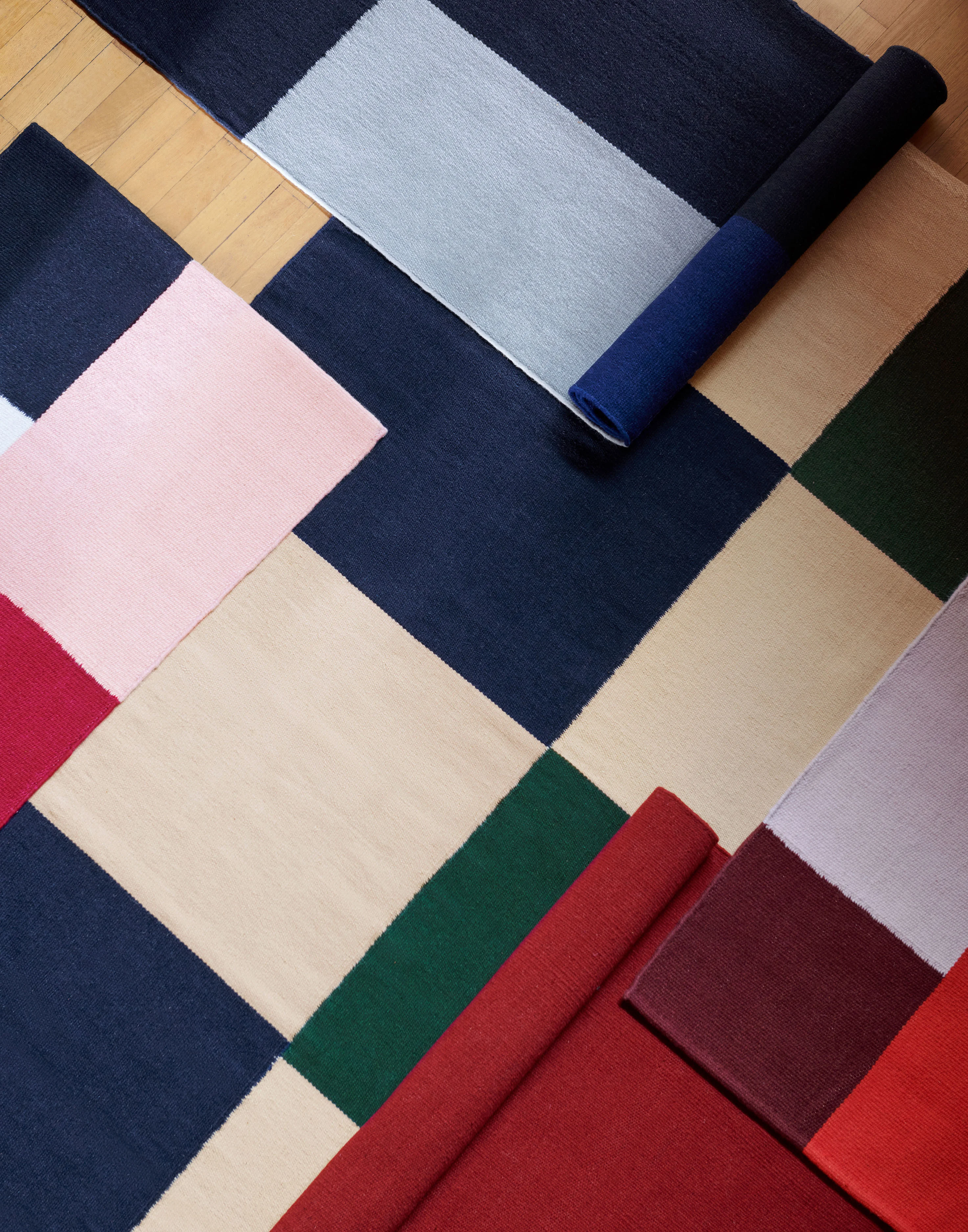 FLAT WORKS - Tapis tissu | Bleu