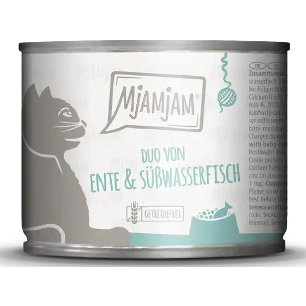 Duo von zarter Ente & Süßwasserfisch an Möhrchen 200g