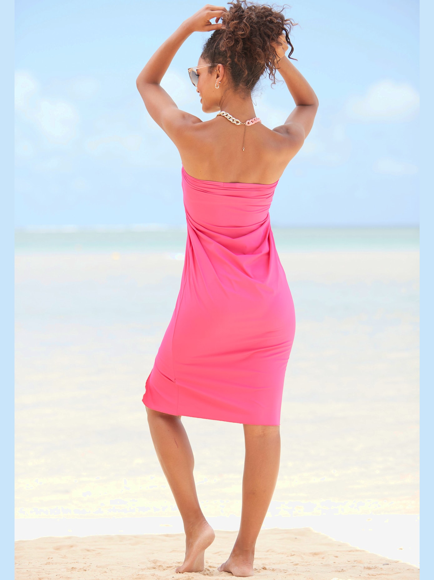 Jupe de plage élastique au niveau de la couture latérale