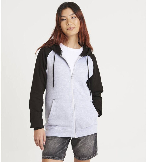 AWDIS JUST HOODS JH063 - Sweat Baseball Zippé