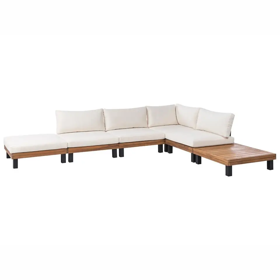 FRAZZANO - Loungeset - Gebroken wit - Gecertificeerd acaciahout