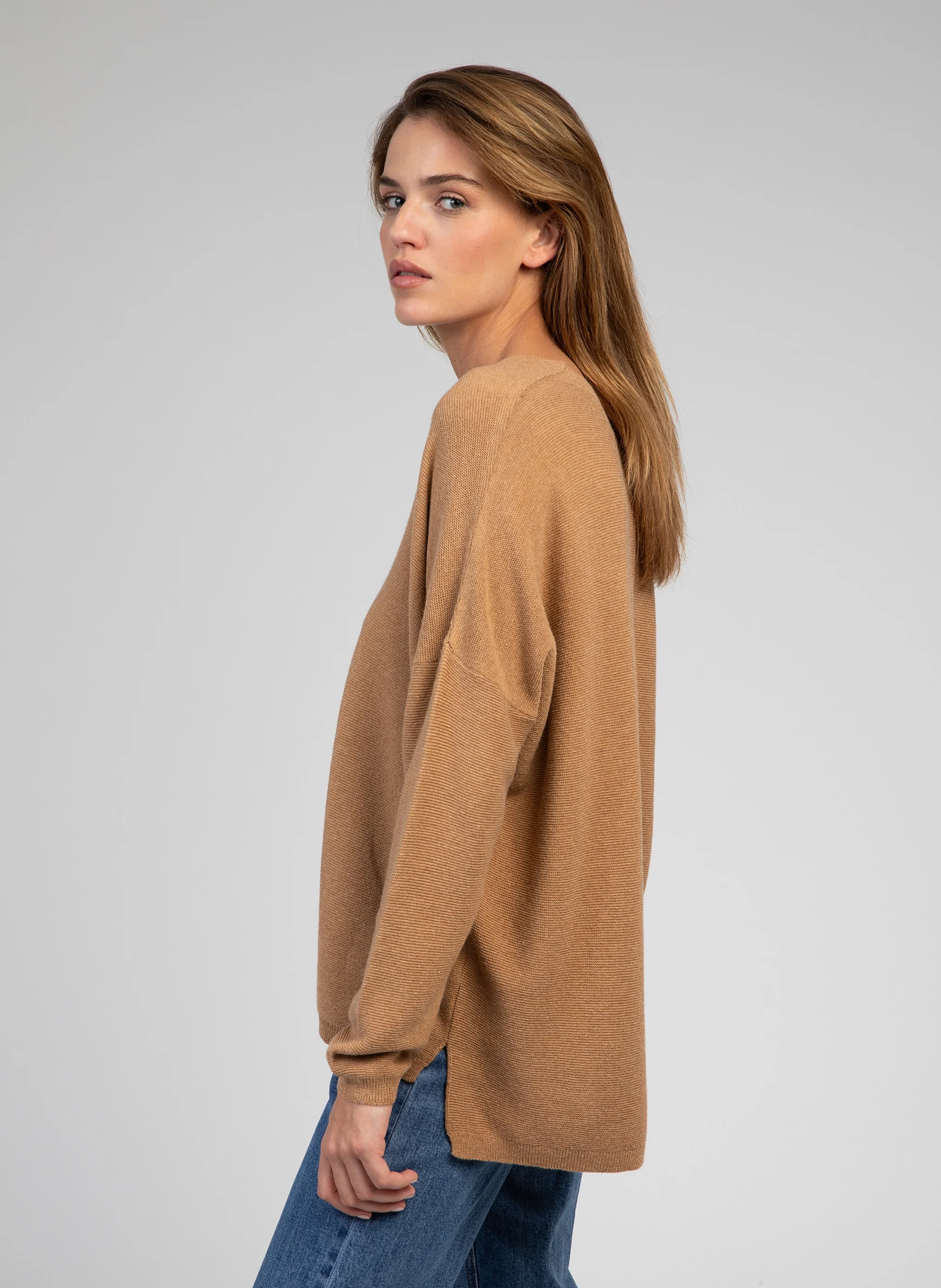 LAMAJAIC - Pull col V| Beige