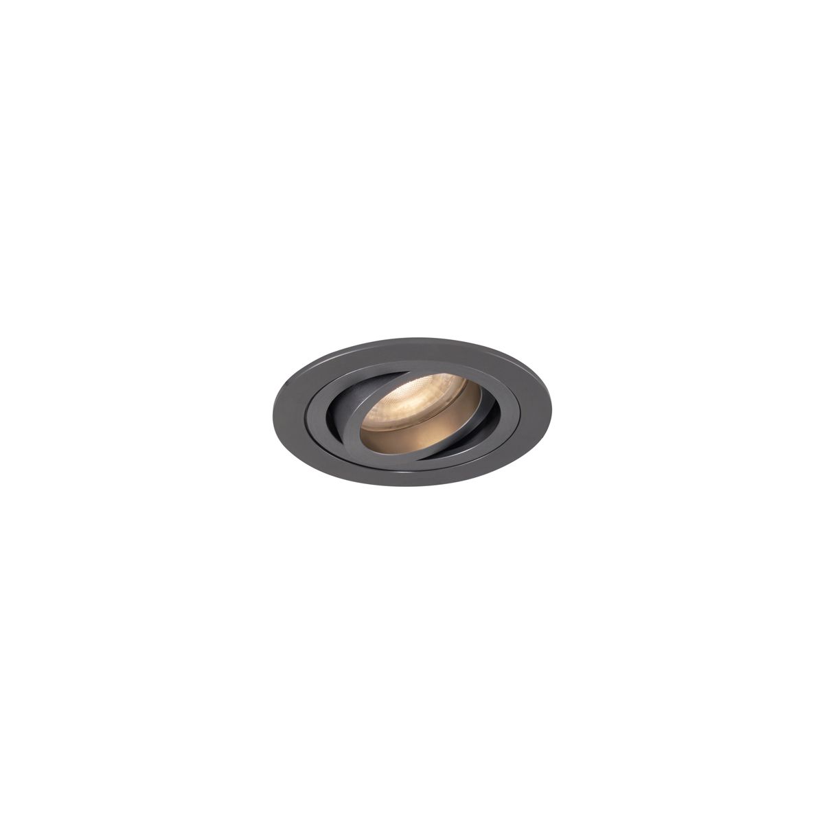 Set van 6 Moderne inbouwspot gunmetal GU10 50mm rond kantelbaar - Rondoo