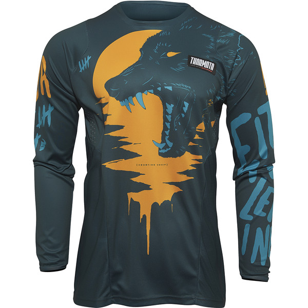 Thor Motocross - Maillot enfant Pulse Counting Sheep Bleu / Orange