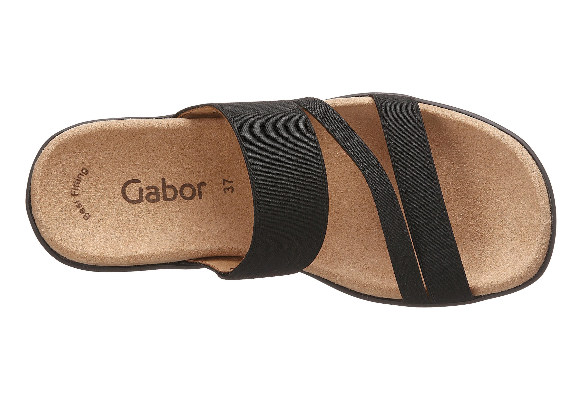 Gabor Pantolette  , Keilabsatz, Sommerschuh, Schlappen mit atmungsaktivem Lederfutter