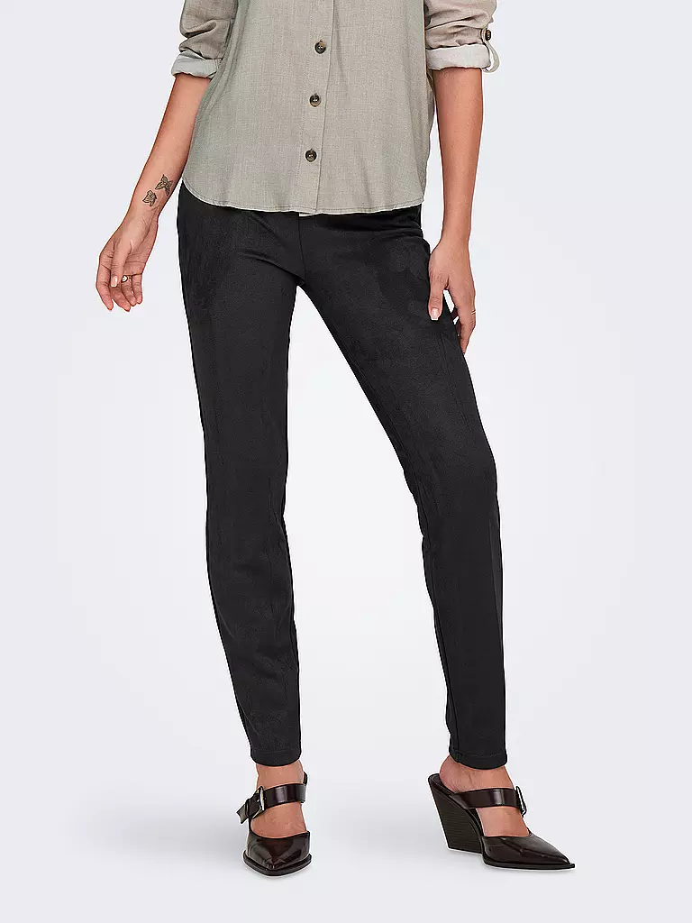 ONLY Leggings in Lederoptik ONLANGALINE schwarz