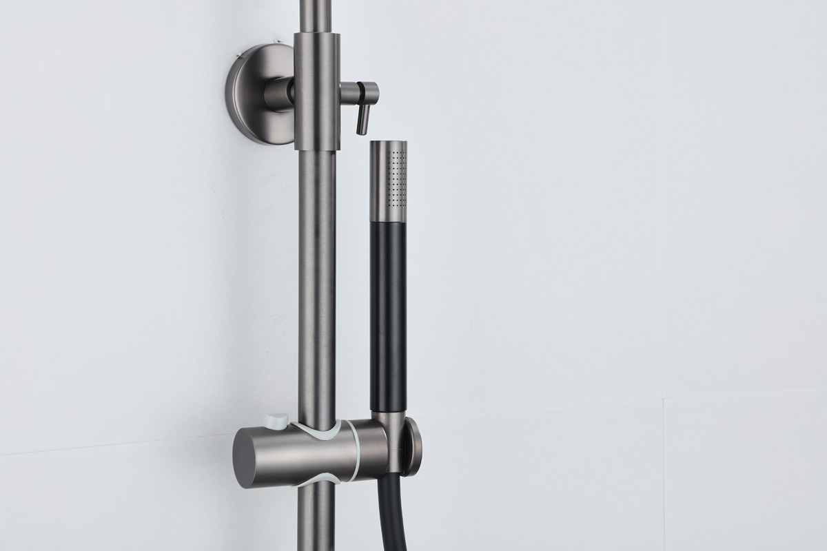 Saniclear Iron Pro opbouw regendouche verouderd ijzer - gunmetal 30cm hoofddouche staaf handdouche