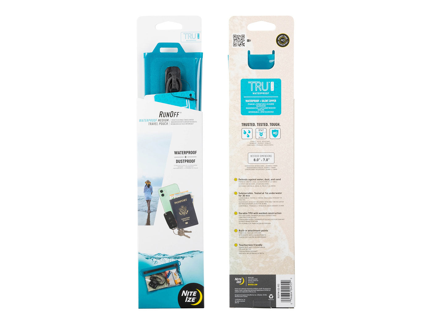 Nite Ize RunOff Waterbestendige reistas Blauw M