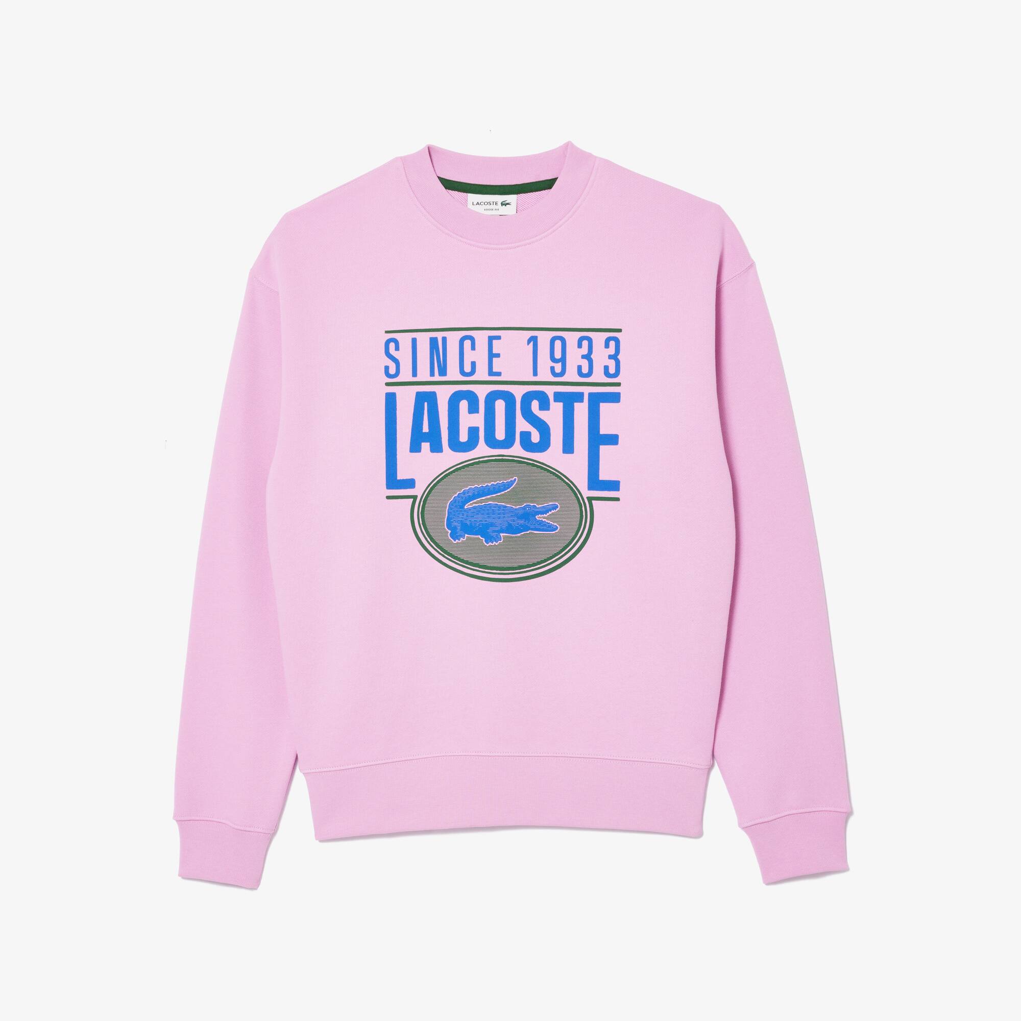Sweatshirt aus Fleece mit 80er-Aufdruck Sweatshirts - Rosa - Lacoste - Herren