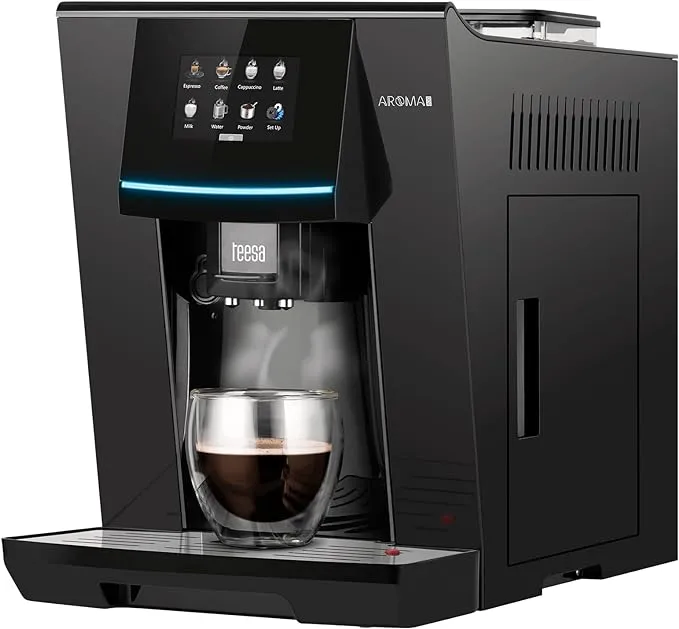 Teesa Tessa Aroma 800, Espressomaskine, 2 L, Kaffebønner, Malet kaffe, Indbygget kværn, 1500 W, Sort