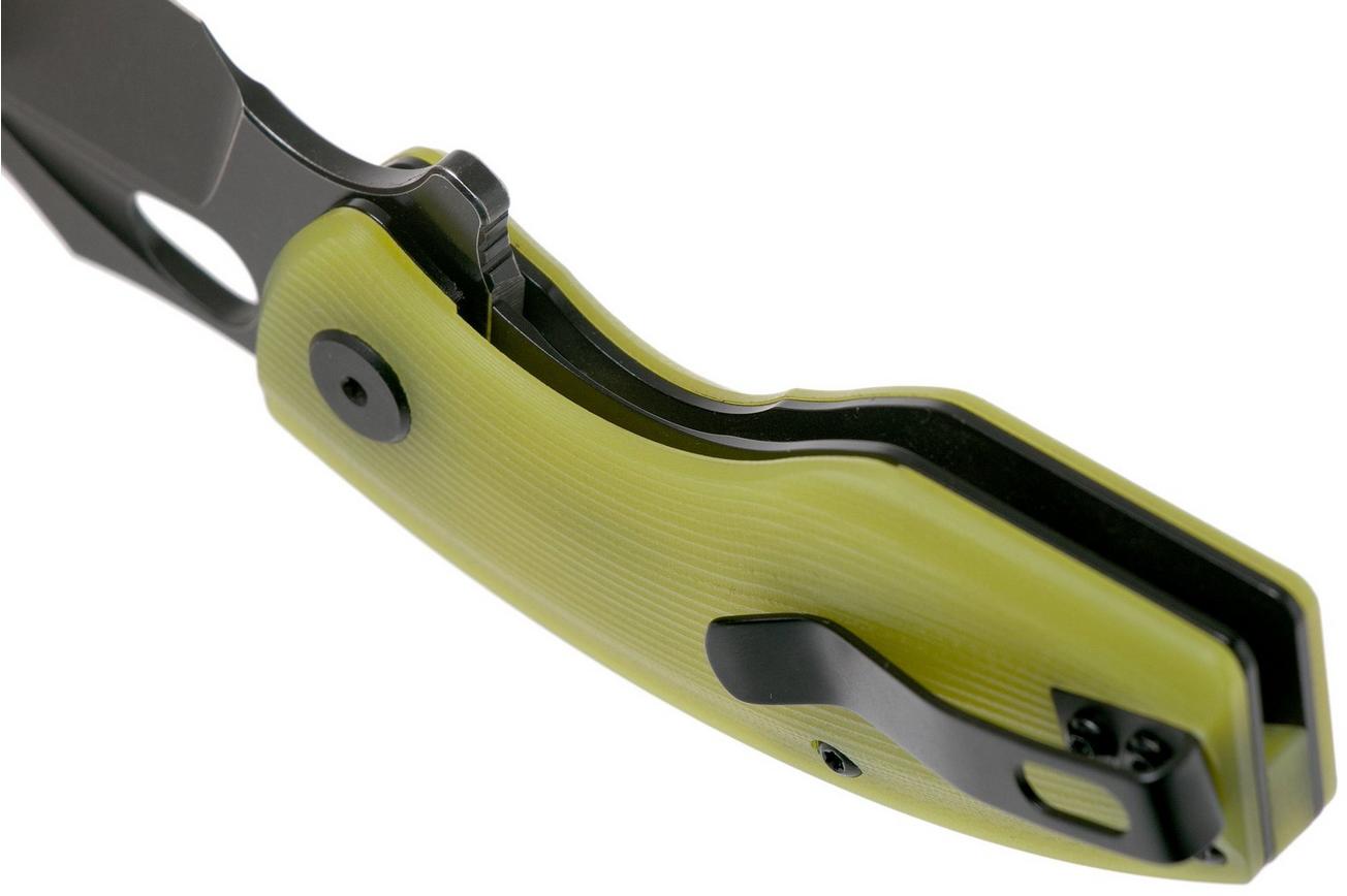 Bestech Lizard BG39F Lime G10, Black Stonewashed zakmes