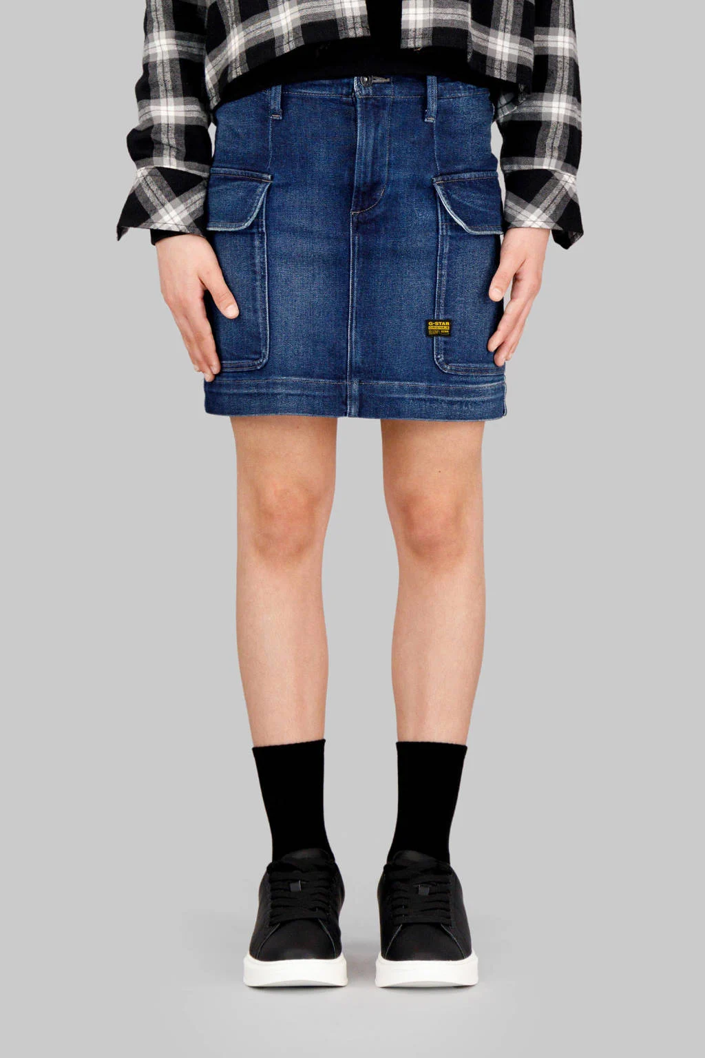 G-STAR denim spijkerrok medium blue denim