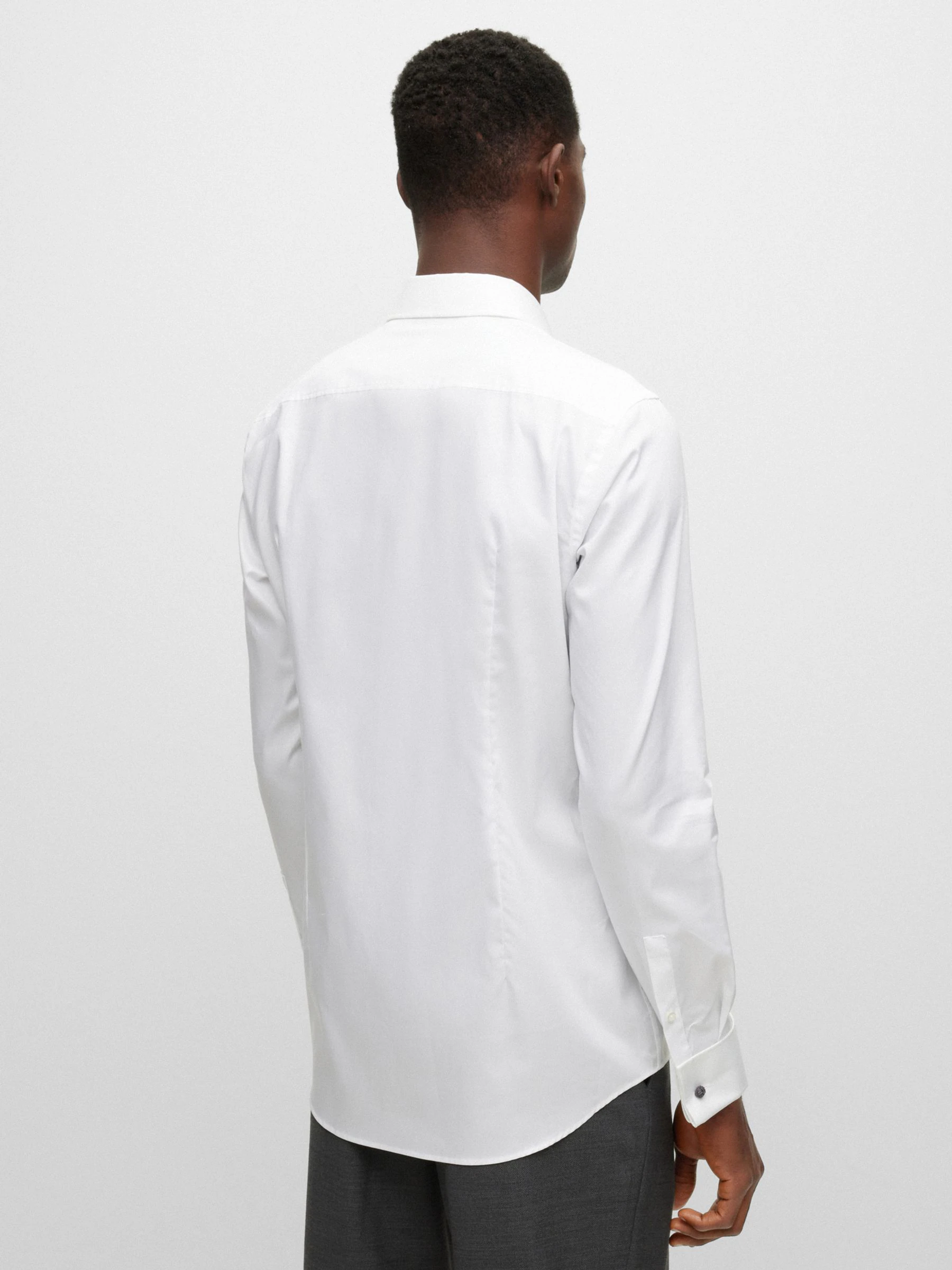 BOSS Slim-Fit Stretch Poplin Oxford Shirt