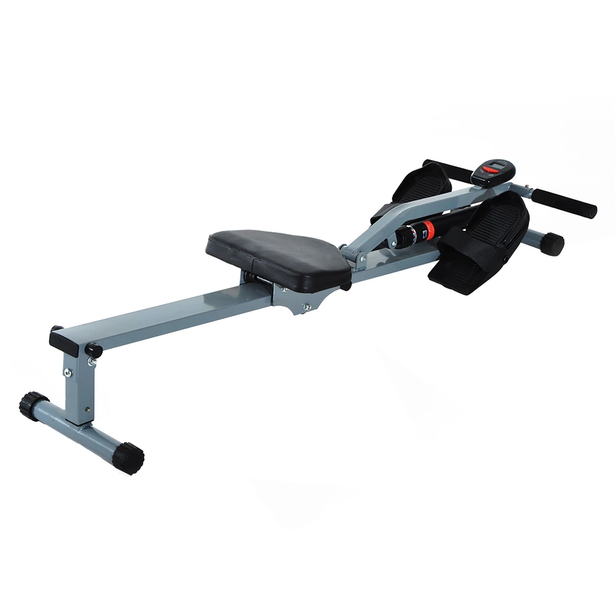 HOMCOM Ruderzugmaschine mit LCD Display grau, schwarz