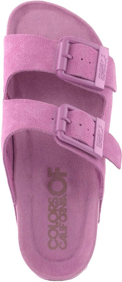 Colors of California suède slippers roze