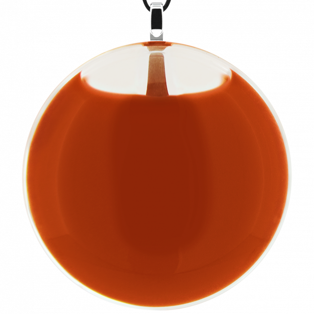 Pendentif en verre soufflé - Galet Giga Milk