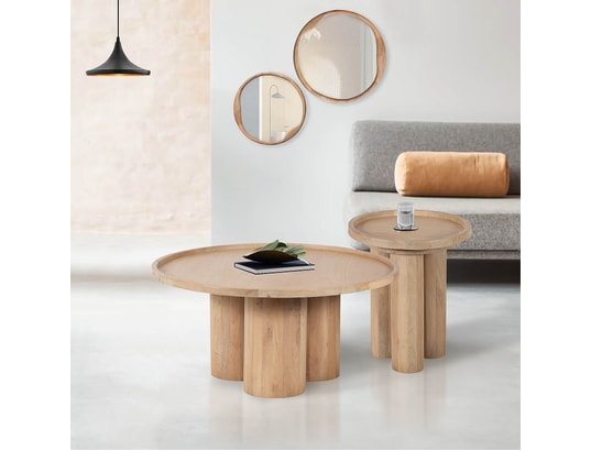 BOIS ET CHIFFONS CONCEPT - Table basse ronde - mango barloo