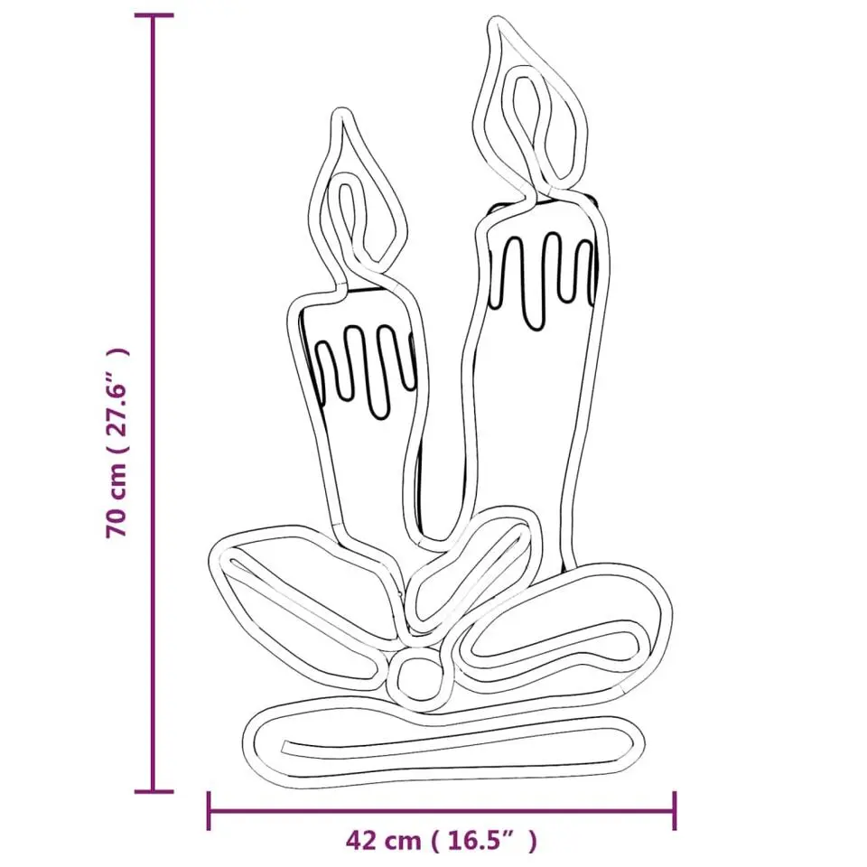 vidaXL - Kerstfiguur Kaarsen - 1 pcs