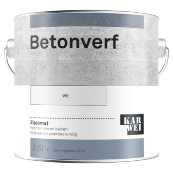 KARWEI betonverf zijdemat wit 2,5 liter