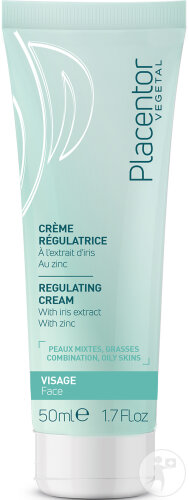 Placentor Vegetal Crème Régulatrice Peaux Mixtes/Grasses Tube 50ml