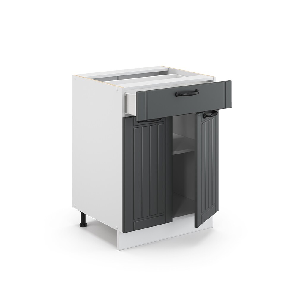 Vicco Schubunterschrank 60 cm FAME Line Küchenschrank Küchenzeile Landhaus Anthrazit