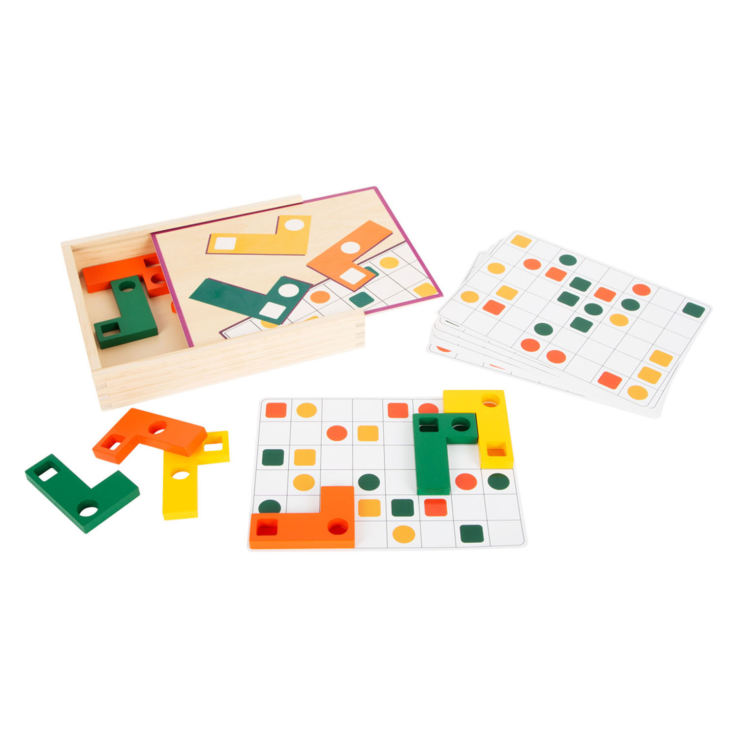 Small Foot-Houten Geometrische Vormenpuzzel