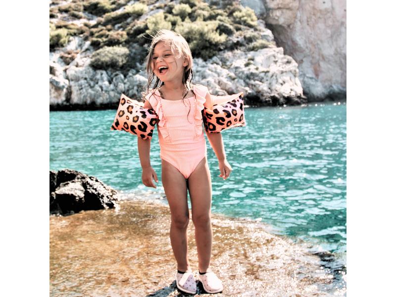 Swim Essentials Schwimmflügel 2-6 Jahre Leopard Rose Gold Swimming Armbands für Kinder
