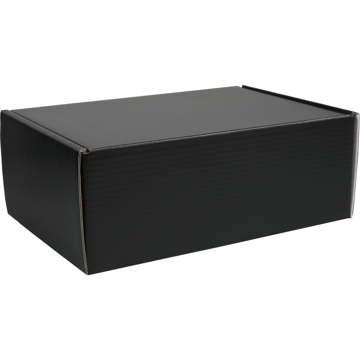 Postpakketdoos, golfkarton, 335x218x123mm, zwart