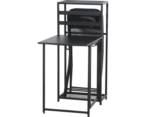 Siena Garden 2-zits balkonset bestaande uit: tafel, 2 stoelen, antraciet aluminium, opvouwbaar