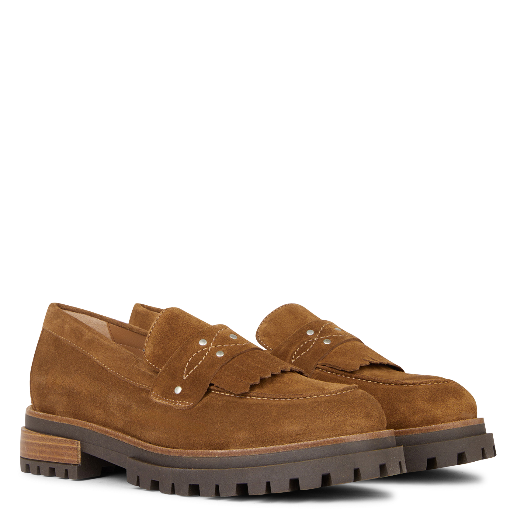 EVA - Mocassins frangés | Marron