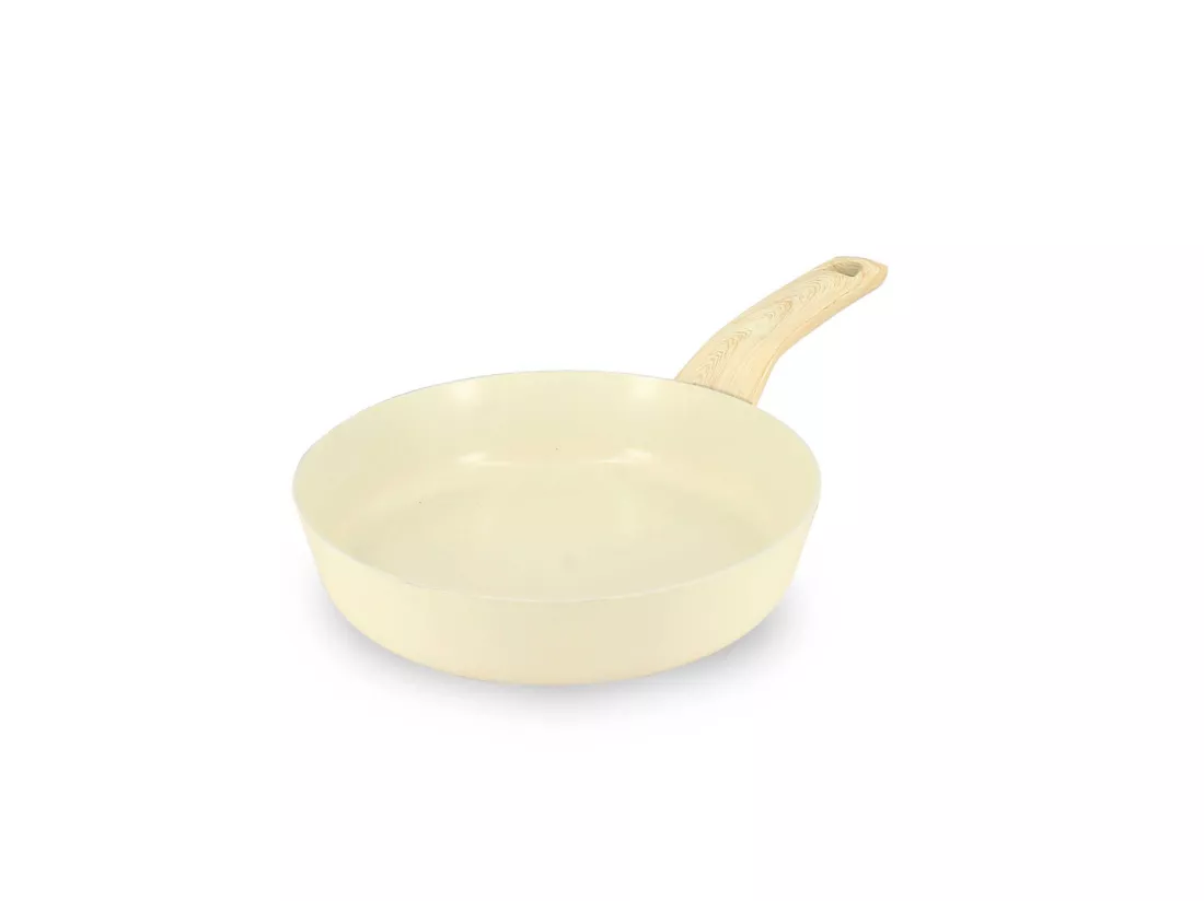 Menastyl - Poele 20cm Colorama Creme - En Aluminium - Revetement Antiadhesif En Ceramique