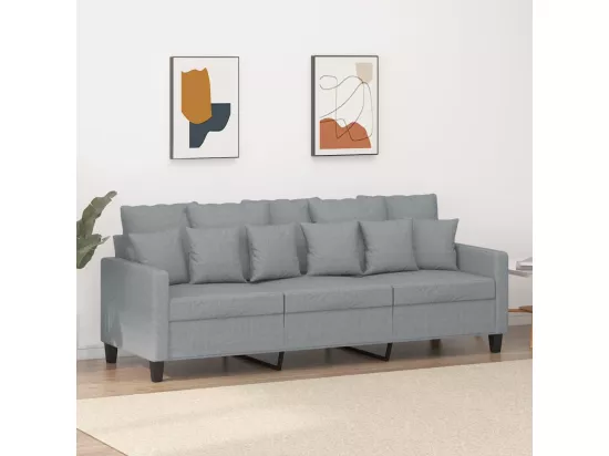 Canapé à 3 places Gris clair 180 cm Tissu