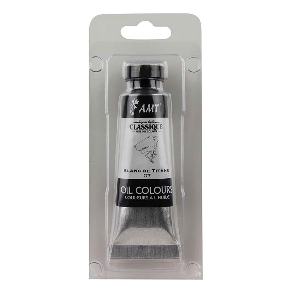 Peinture à l'huile blanc titane 45ml