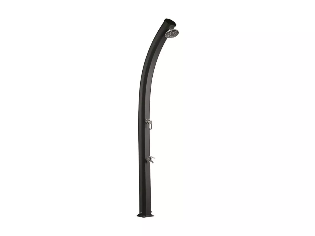 Douche Solaire Jolly 33L Aluminuim 33L - 233 cm - Rince pieds + Pommeau effet pluie + base renforcée