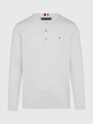 Camiseta Henley de manga comprida