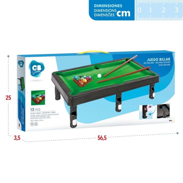Biljardbord CB Games 44,5 x 13 x 24,5 cm (12 enheter)